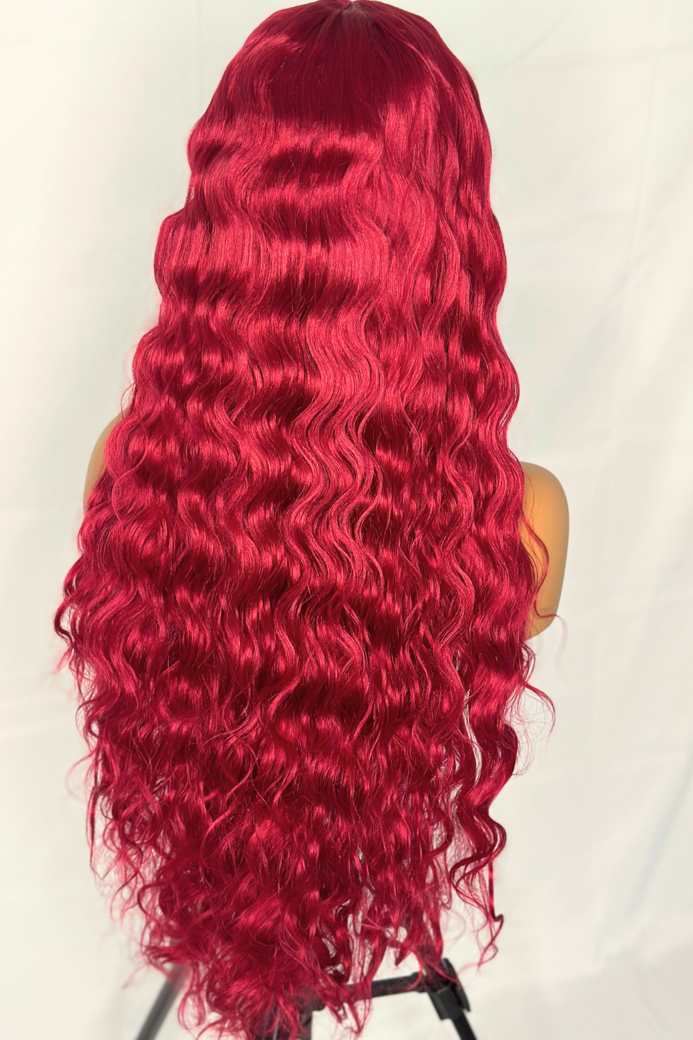 "Galactic Rouge" | HD Synthetic Lace Front | Long Wavy Red Wig | Crimped Wig