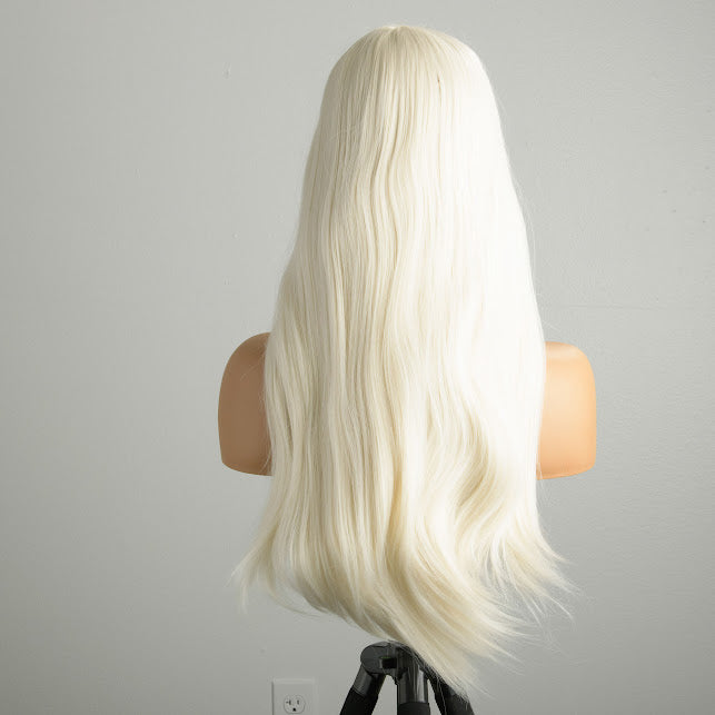 "Astral Pearl" | Synthetic Wig with Bangs | Long Straight White Wig