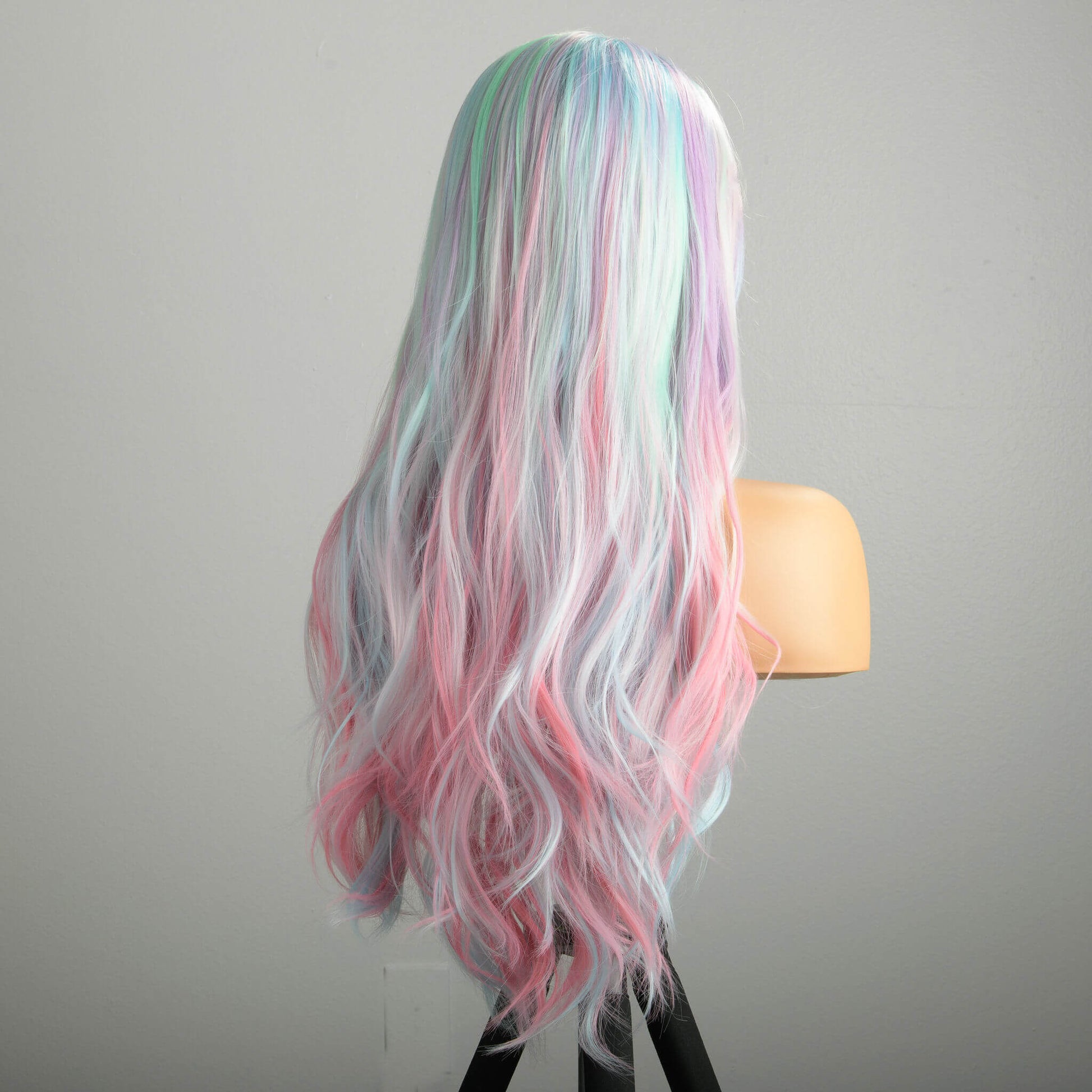 "Dreamy Siren" | Synthetic Lace Front Wig | Long Wavy Pink & Blue Wig